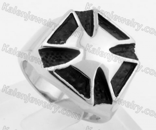 Stainless Steel Iron Cross Ring KJR330161