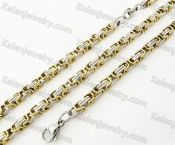 5.5mm Steel Bracelet and Necklace Set KJS750021