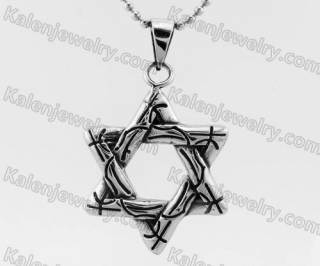 Stainless Steel Hexagram Pendant KJP350226