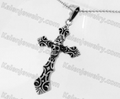 Stainless Steel Skull Cross Pendant KJP350235