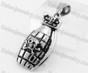 Stainless Steel Skull Grenades Pendant KJP170764