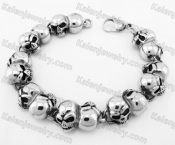 15mm wide Stainless Steel Skull Bracelet KJB170279