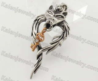 Stainless Steel Wolf Pendant KJP090499