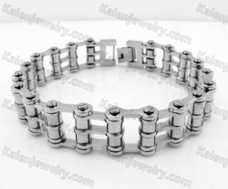 198mm long 16.2 mm wide Double Layers Steel Bicycle Chain Bracelet KJB100132