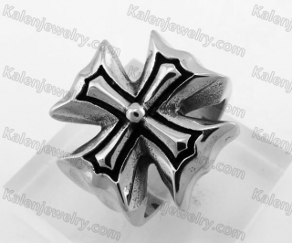 Stainless Steel Cross Ring KJR350356