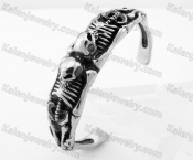 Stainless Steel Skull Bangle KJB350145