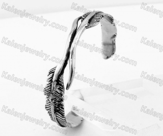 Stainless Steel Feather Bangle KJB350150