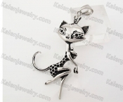 Stainless Steel Cat Pendant KJP560014