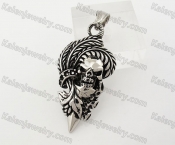 Stainless Steel Skull Pendant KJP560015