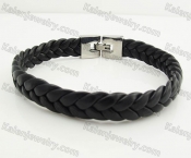 Stainless Steel Leather Bracelet KJB490008