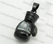 Black Stainless Steel Boxing Gloves Pendant KJP010189