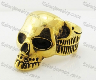 Stainless Steel Skull Ring KJR010331