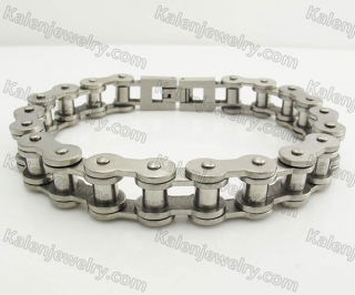 11mm wide Brushed Finished Bicycle Chain Bracelet KJB360035