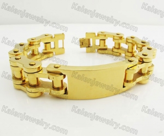 18mm wide Stainless Steel Bicycle Chain Bracelet KJB360039