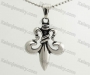 Steel Fleur De Lis Pendant KJP570072