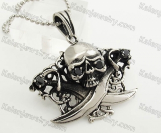 Stainless Steel Skull Pendant KJP570091