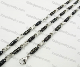 Steel Bracelet and Necklace Set KJS750043