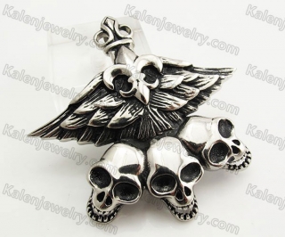 Stainless Steel Skull Pendant KJP170775