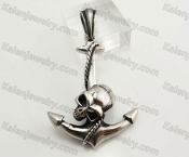 Stainless Steel Skull Anchor Pendant KJP170780