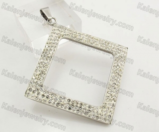Stainless Steel Overlay Stones Pendant KJP051408