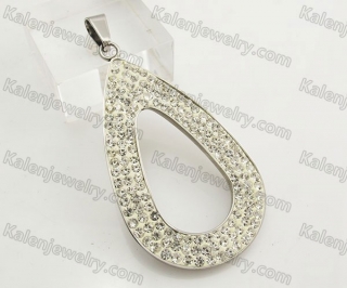 Stainless Steel Overlay Stones Pendant KJP051409
