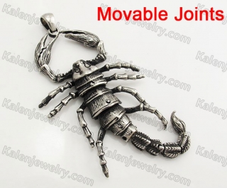 Stainless Steel Movable Joints Scorpion Pendant KJP350255