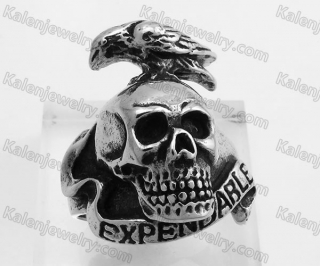 Stainless Steel Skull Ring KJR350432