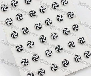 (price for 12 pairs) Steel Ear Stud KJE860002