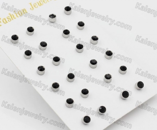(price for 12 pairs) Steel Ear Stud KJE860005