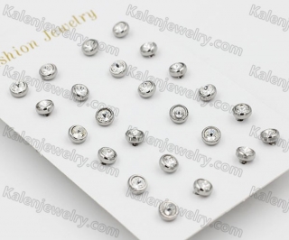 (price for 12 pairs) Steel Ear Stud KJE860009