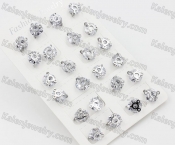 (price for 12 pairs) Steel Ear Stud KJE860010
