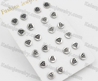 (price for 12 pairs) Steel Ear Stud KJE860017