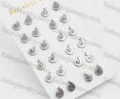 (price for 12 pairs) 8.1mm Steel Ear Stud KJE860018