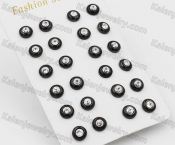 (price for 12 pairs) 8mm Steel Ear Stud KJE860021