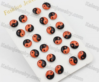 (price for 12 pairs) 9.8mm Steel Ear Stud KJE860025