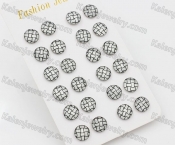 (price for 12 pairs) 9.8mm Steel Ear Stud KJE860033