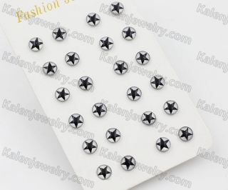 (price for 12 pairs) 8.1mm Steel Ear Stud KJE860037