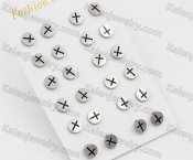 (price for 12 pairs) 8.1mm Steel Ear Stud KJE860038