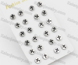 (price for 12 pairs) 8.1mm Steel Ear Stud KJE860040