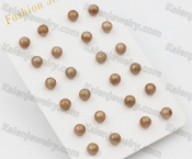 (price for 12 pairs) 6mm Steel Ear Stud KJE860046