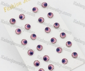 (price for 12 pairs) 7mm Steel Angry Eyes Ear Stud KJE860047