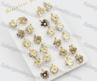 (price for 12 pairs) 10mm Steel Ear Stud KJE860048