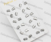 (price for 12 pairs) Steel Ear Stud KJE860060