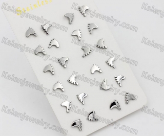 (price for 12 pairs) Steel Ear Stud KJE860072