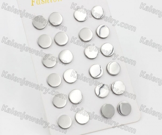 (price for 12 pairs) Steel Ear Stud KJE860073