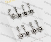 (price for 4 pairs) Steel Ear Stud KJE860075
