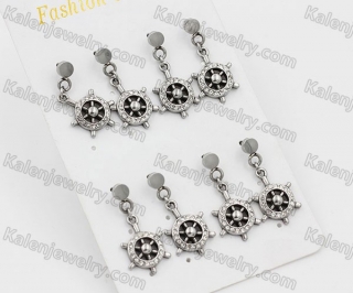 (price for 4 pairs) Steel Ear Stud KJE860075