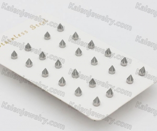 (price for 12 pairs) Steel Ear Stud KJE860077