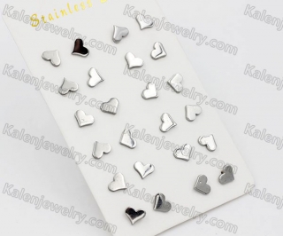 (price for 12 pairs) Steel Ear Stud KJE860080