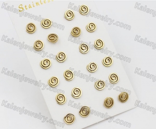 (price for 12 pairs) Steel Ear Stud KJE860087